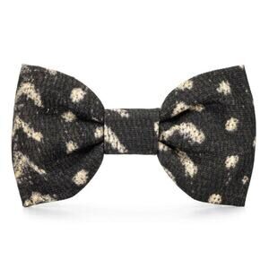 The Foggy Dog Print Bow Tie Boho Mud Cloth Black Cream Small Dog NWT